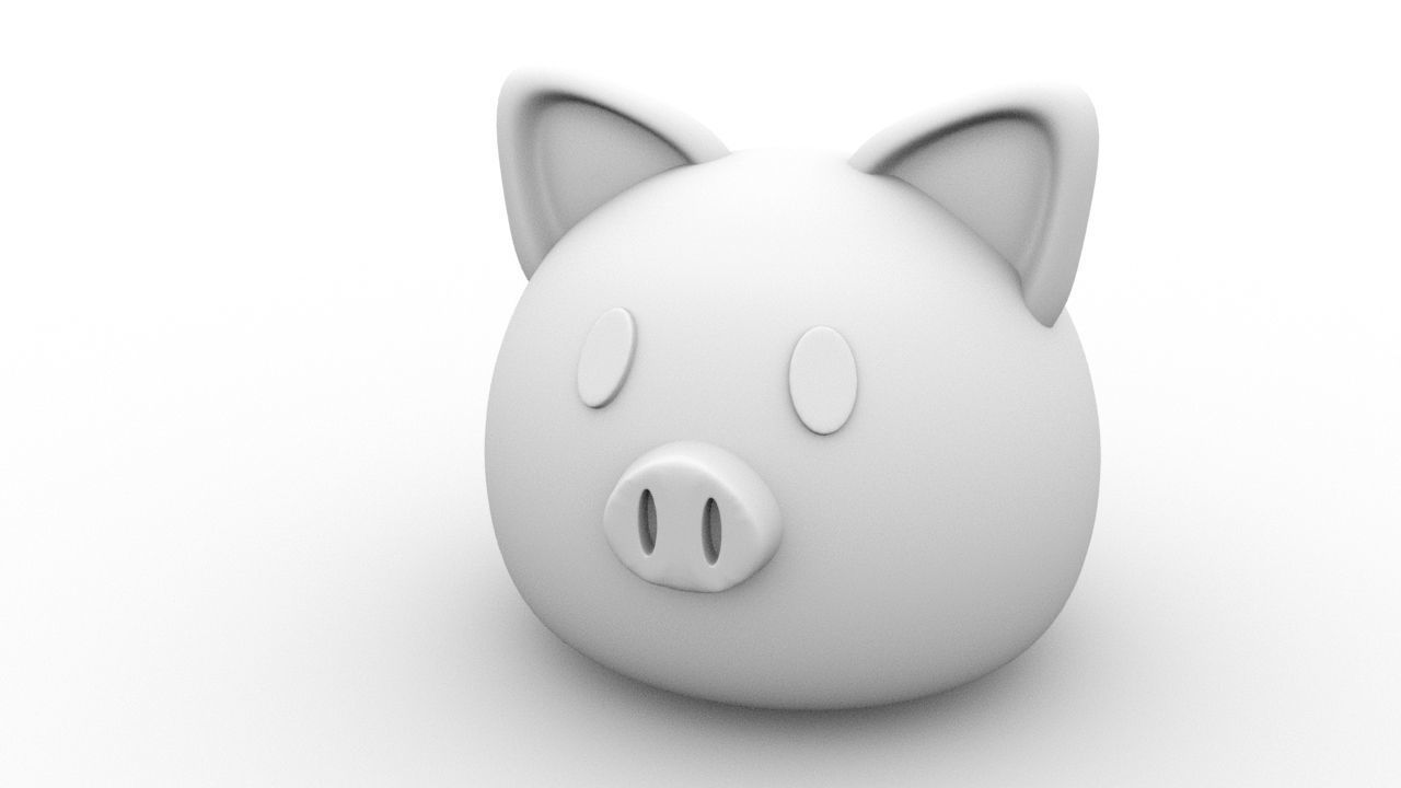 Little pigi Low-poly 3D model_1