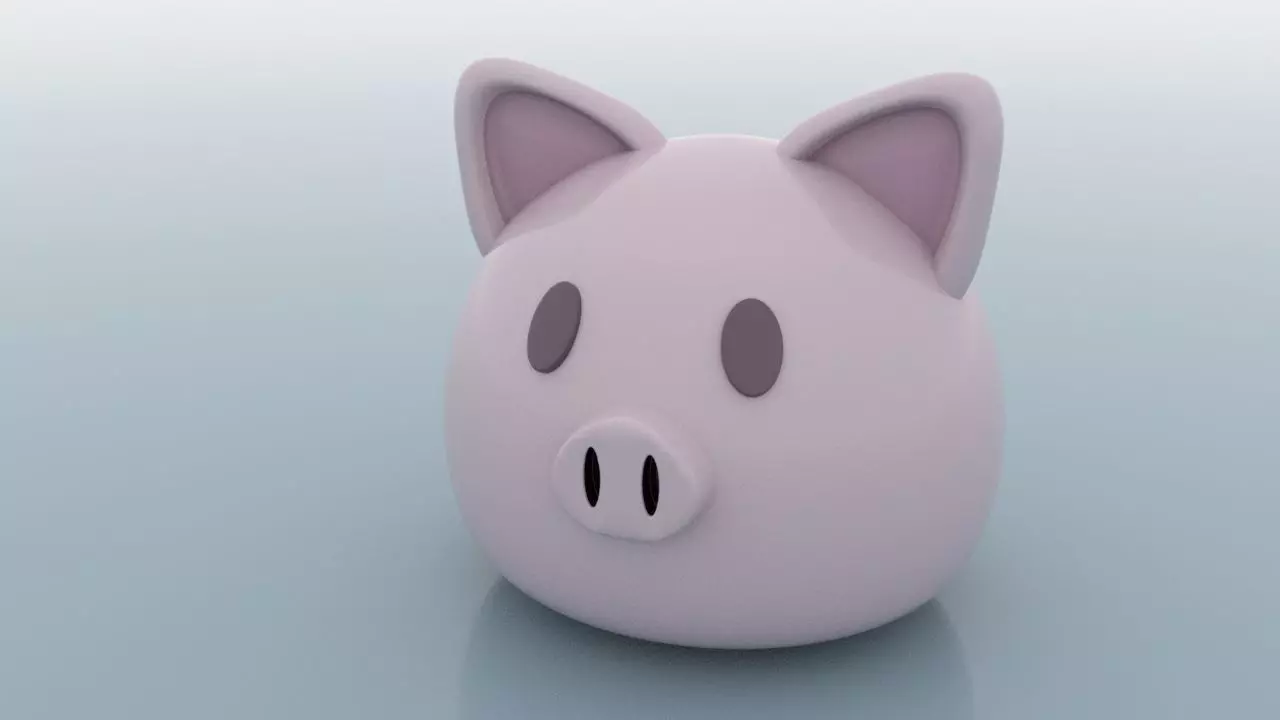 Little pigi Low-poly 3D model_0