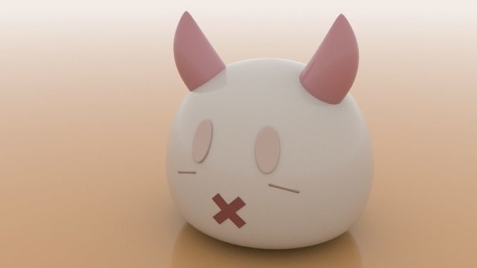 Cute little Devil Low-poly 3D model