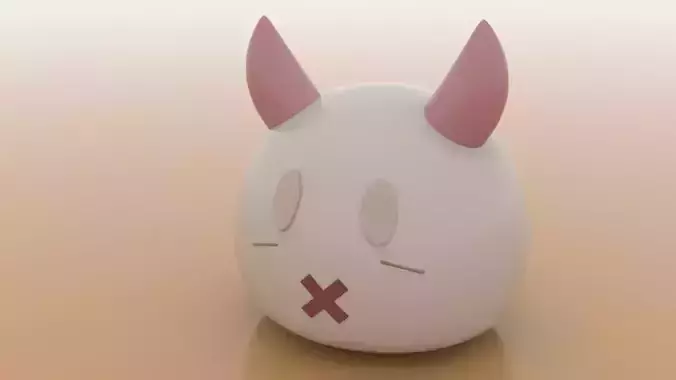 Cute little Devil Low-poly 3D model