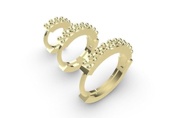 hoop earring trio 3D print model