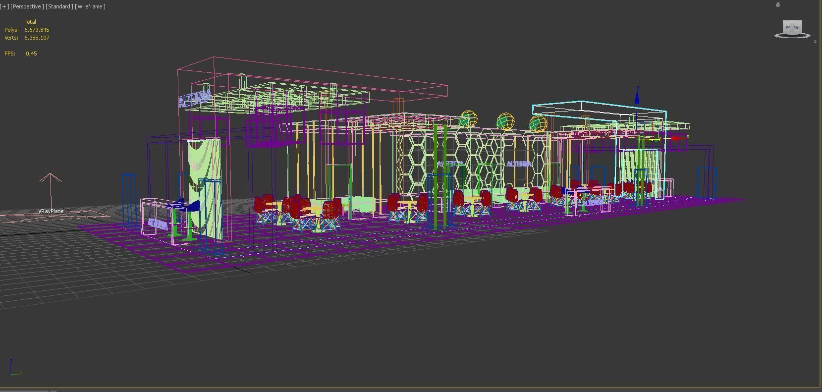 Booth Exhibition Stand Stall 29X8m Height 400 cm 4 Side Open  3D model_7