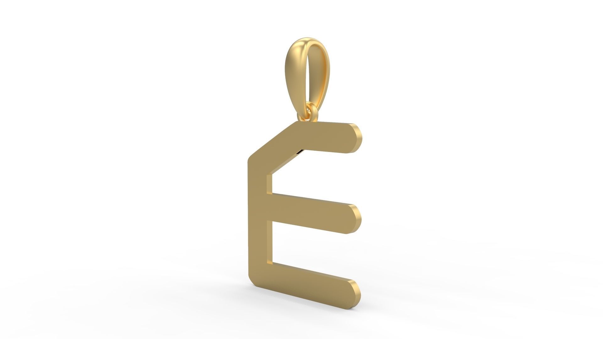 Initial Letters Pendant Transistor E 3D print model_1
