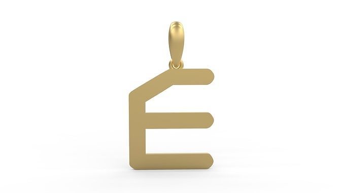 Initial Letters Pendant Transistor E 3D print model