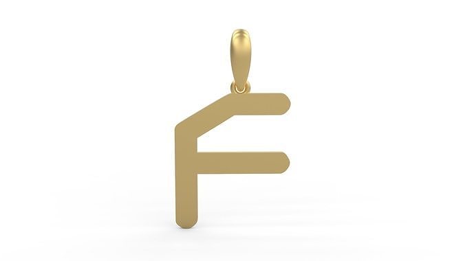 Initial Letters Pendant Transistor F 3D print model