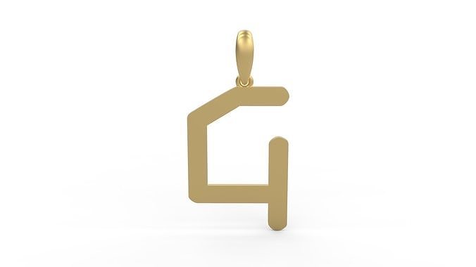 Initial Letters Pendant Transistor G 3D print model