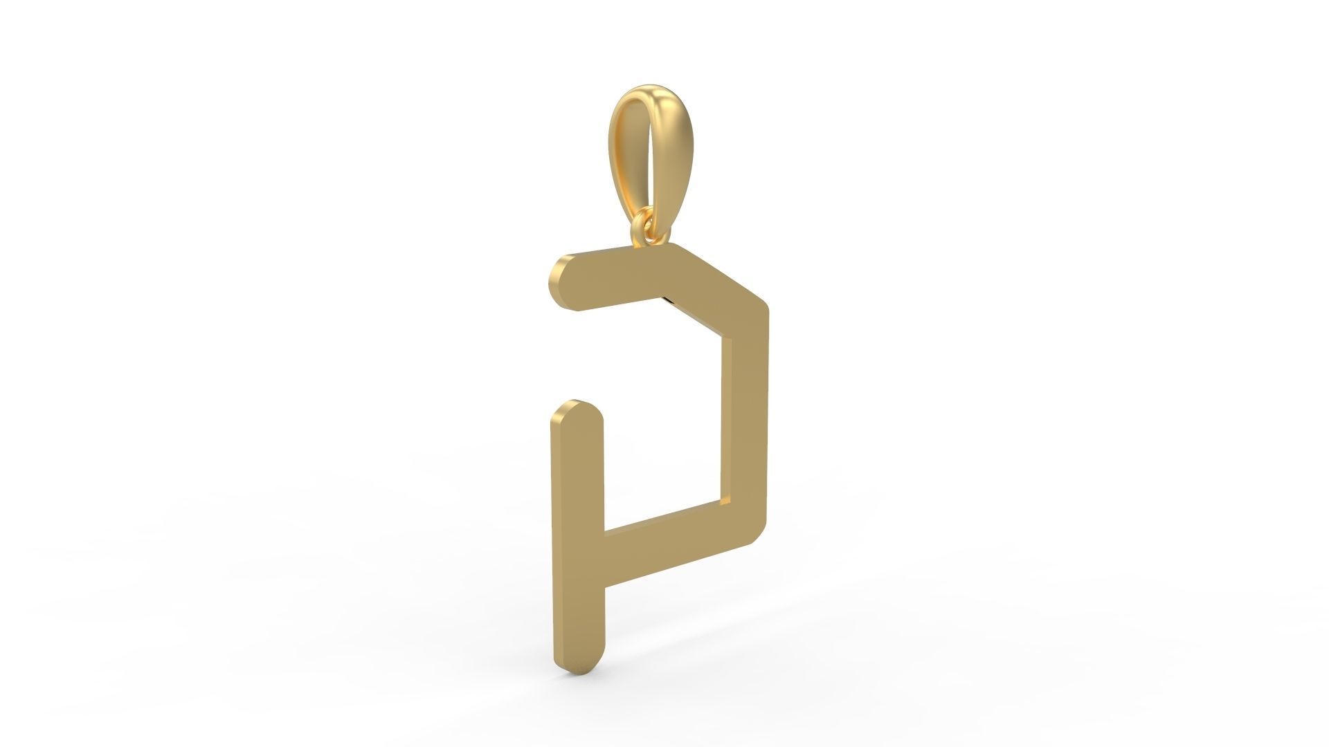 Initial Letters Pendant Transistor G 3D print model_3