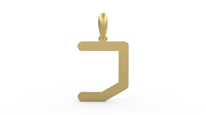 Initial Letters Pendant Transistor J 3D print model