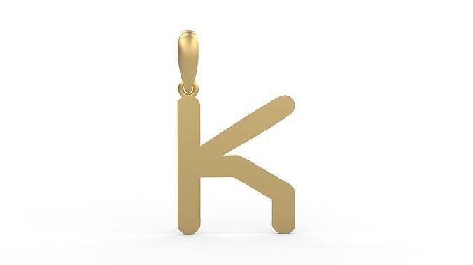 Initial Letters Pendant Transistor K 3D print model