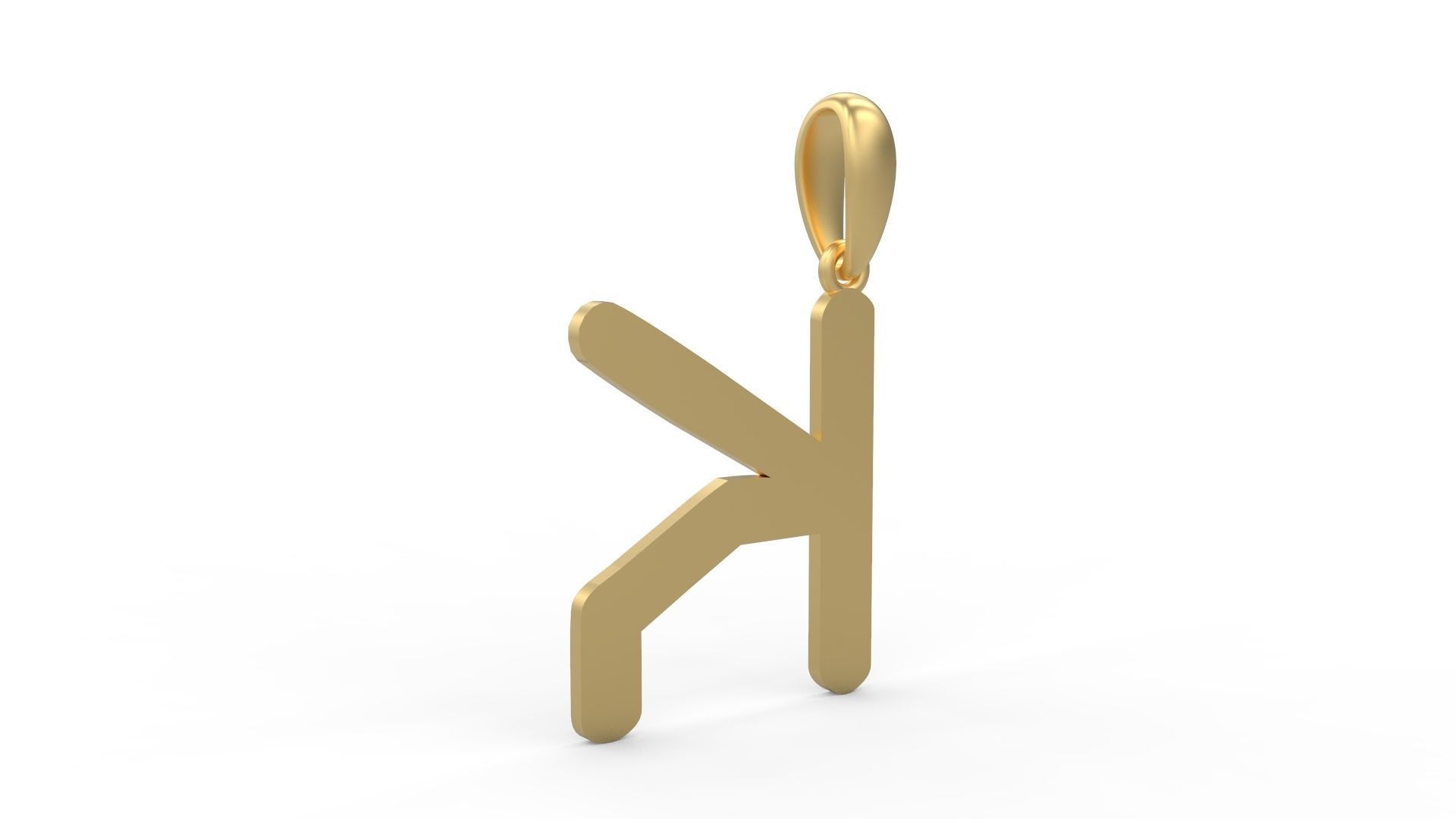 Initial Letters Pendant Transistor K 3D print model_3