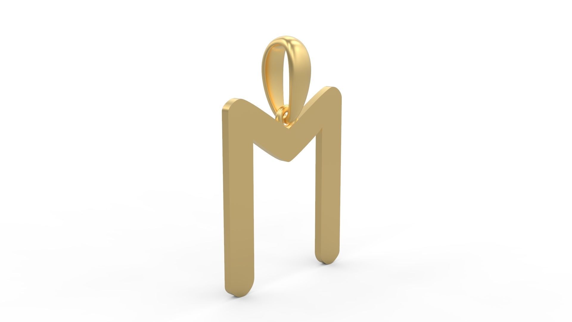 Initial Letters Pendant Transistor M 3D print model_3