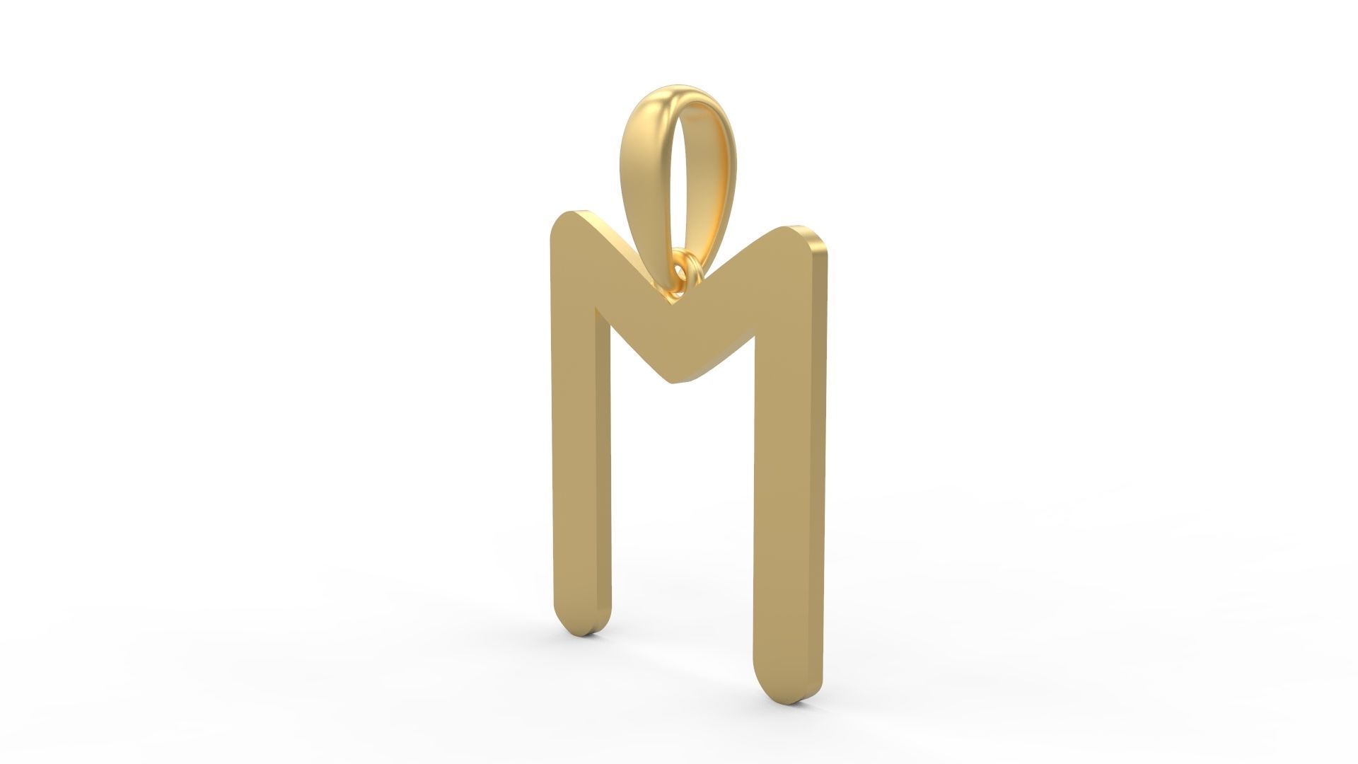 Initial Letters Pendant Transistor M 3D print model_1