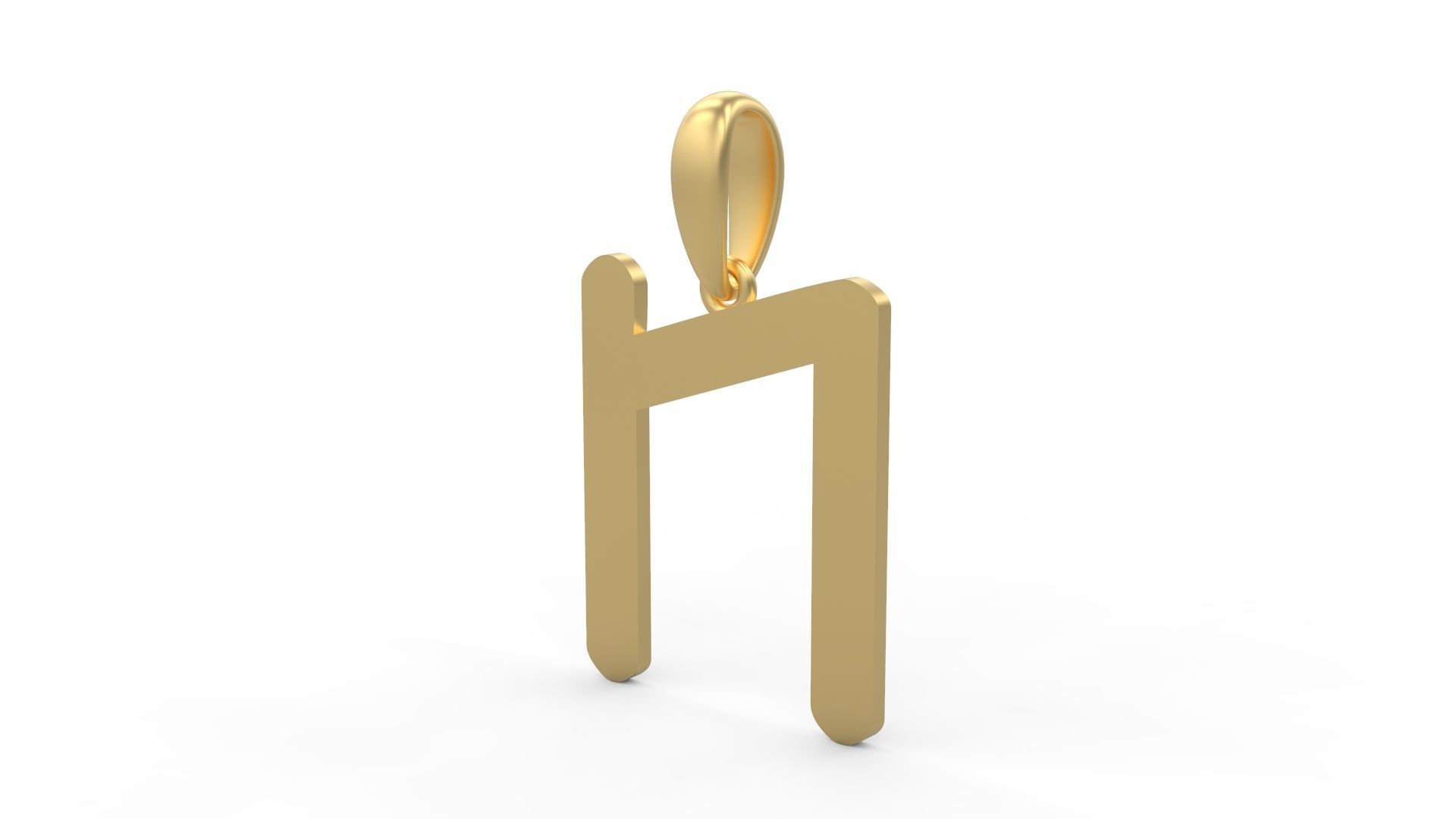 Initial Letters Pendant Transistor N 3D print model_1