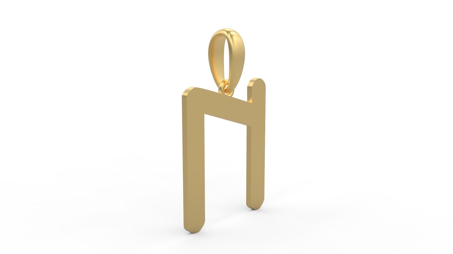 Initial Letters Pendant Transistor N 3D print model_3