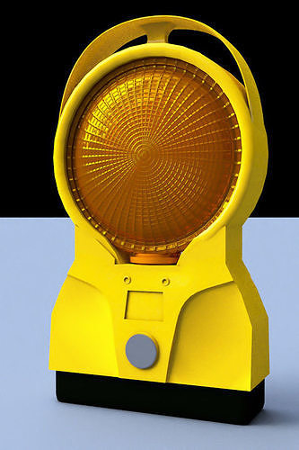 Construction Site Warning Lamp Free 3D model