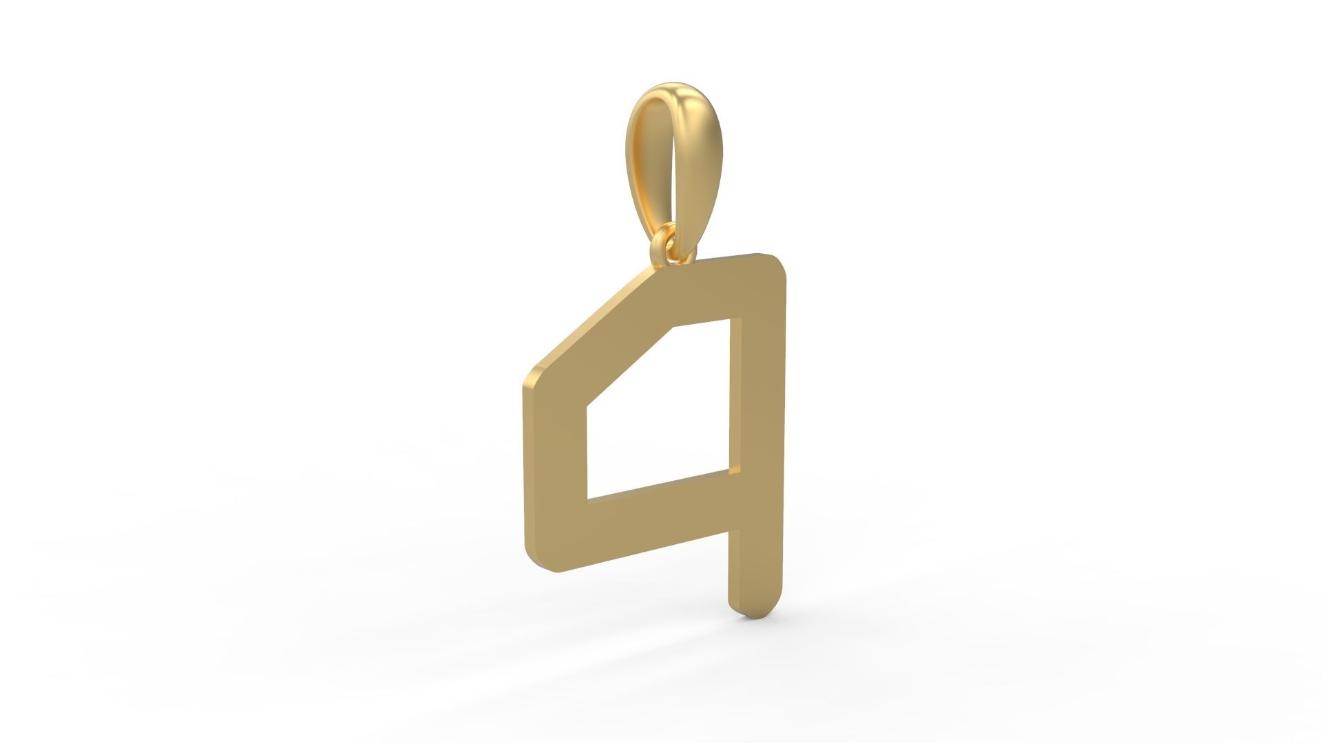 Initial Letters Pendant Transistor P 3D print model_3