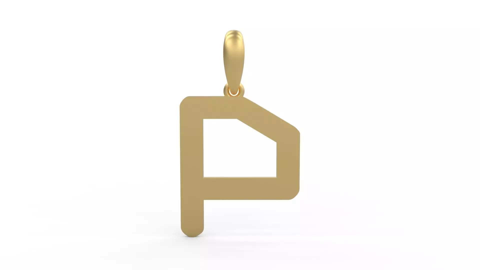 Initial Letters Pendant Transistor P 3D print model_0