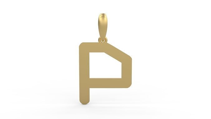 Initial Letters Pendant Transistor P 3D print model