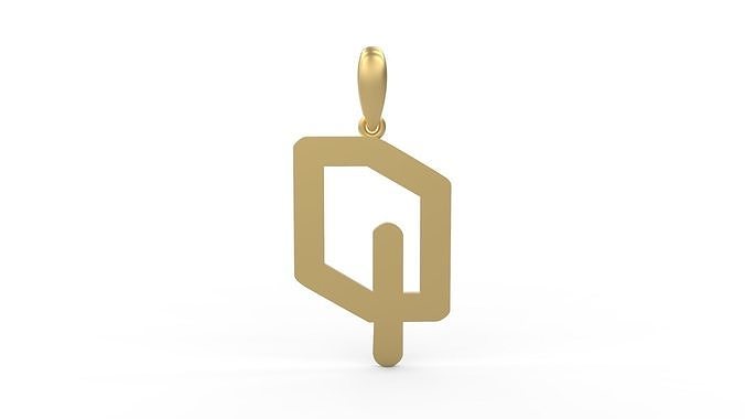 Initial Letters Pendant Transistor Q 3D print model