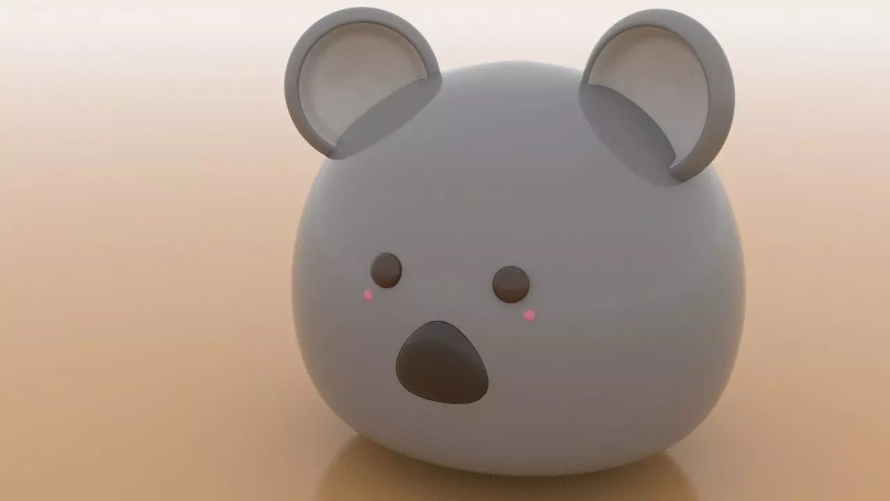 Little Bear Low-poly 3D model_0