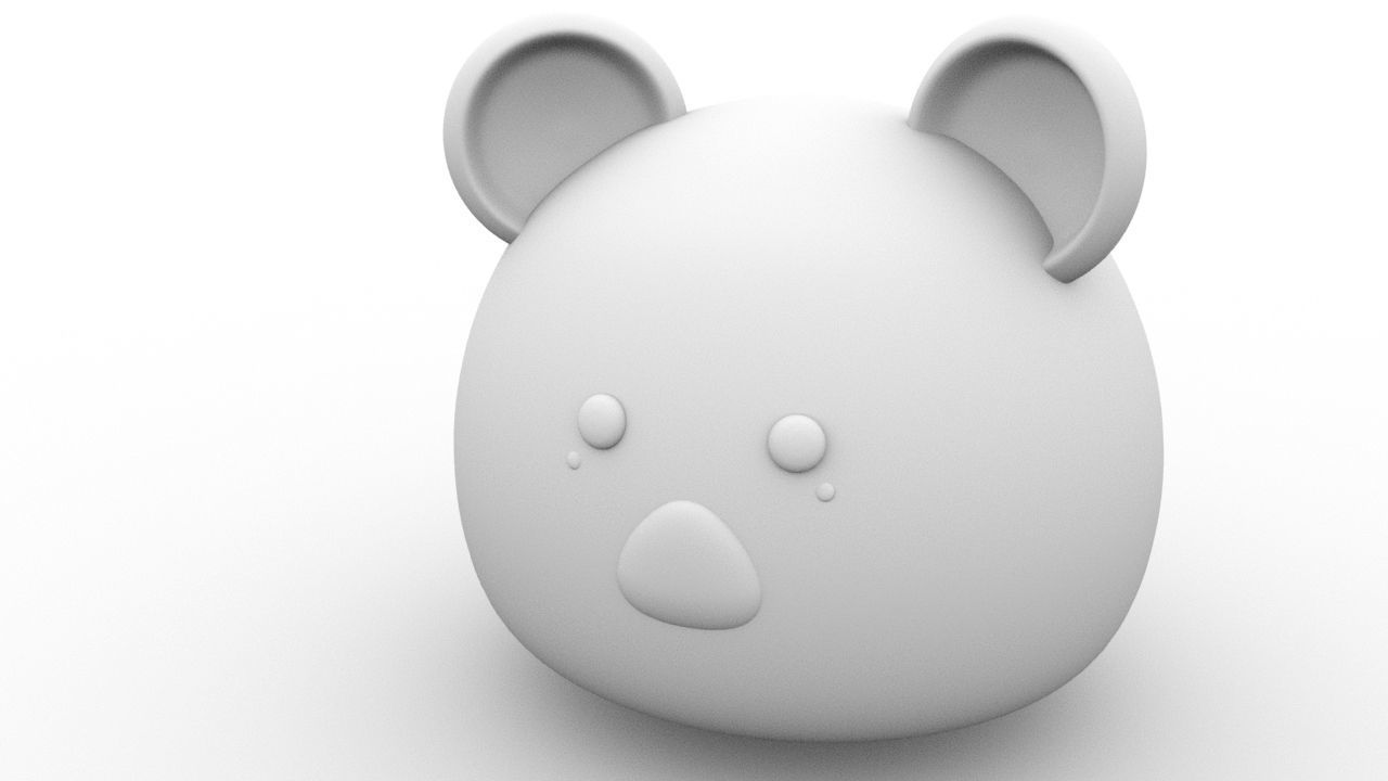 Little Bear Low-poly 3D model_1