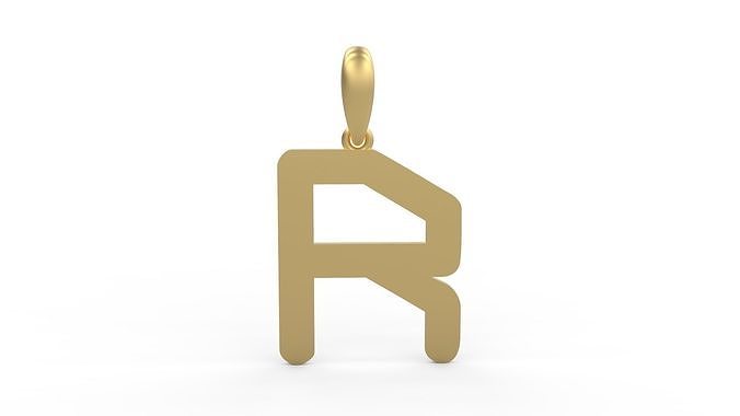 Initial Letters Pendant Transistor R  3D print model