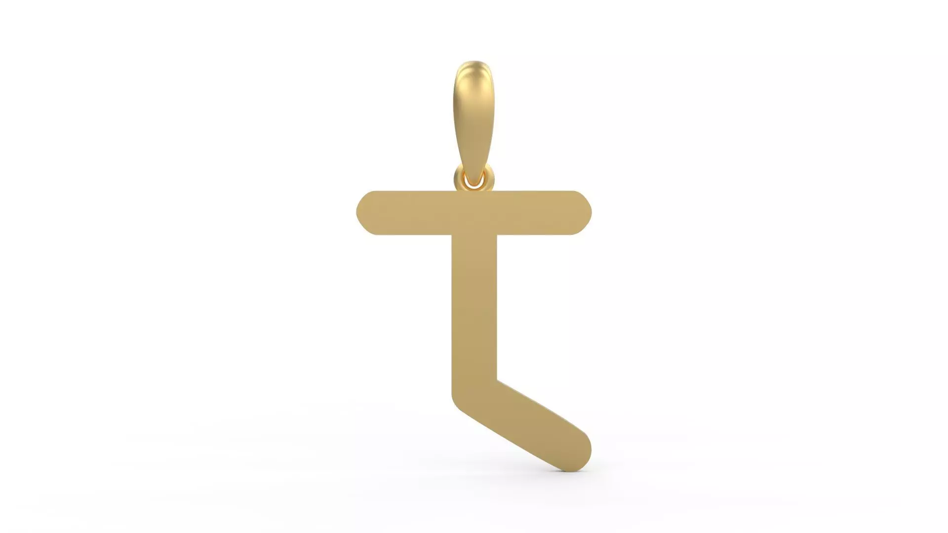 Initial Letters Pendant Transistor T 3D print model_0