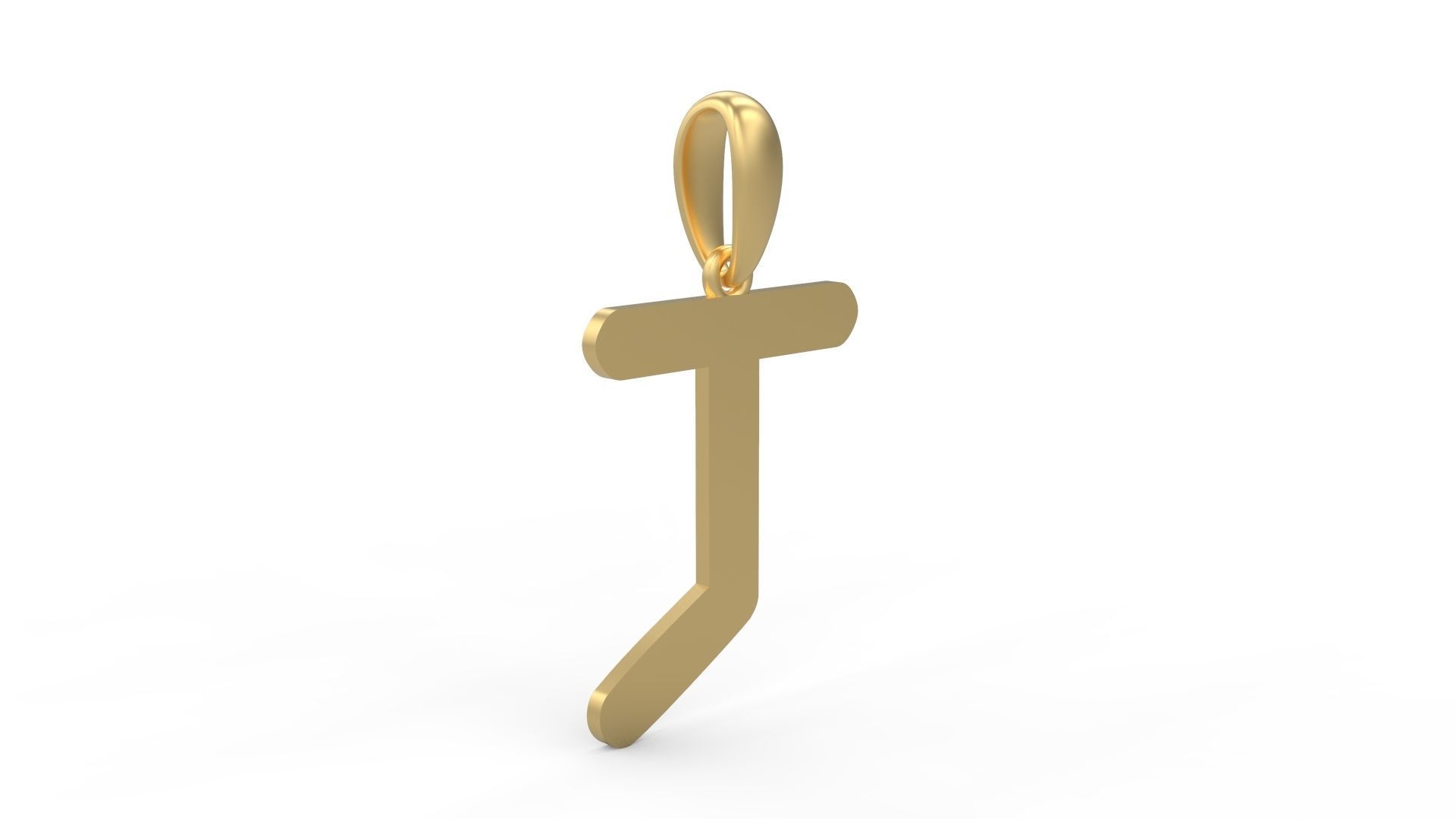 Initial Letters Pendant Transistor T 3D print model_3