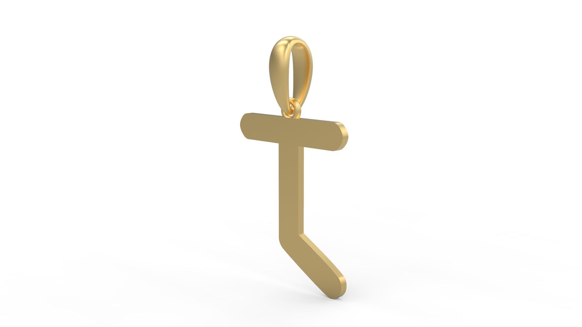 Initial Letters Pendant Transistor T 3D print model_1