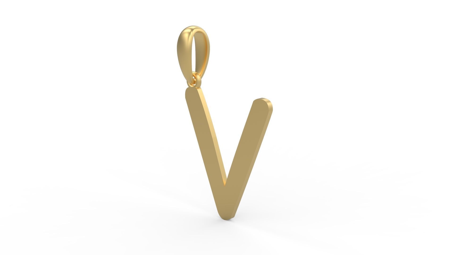 Initial Letters Pendant Transistor V 3D print model_1