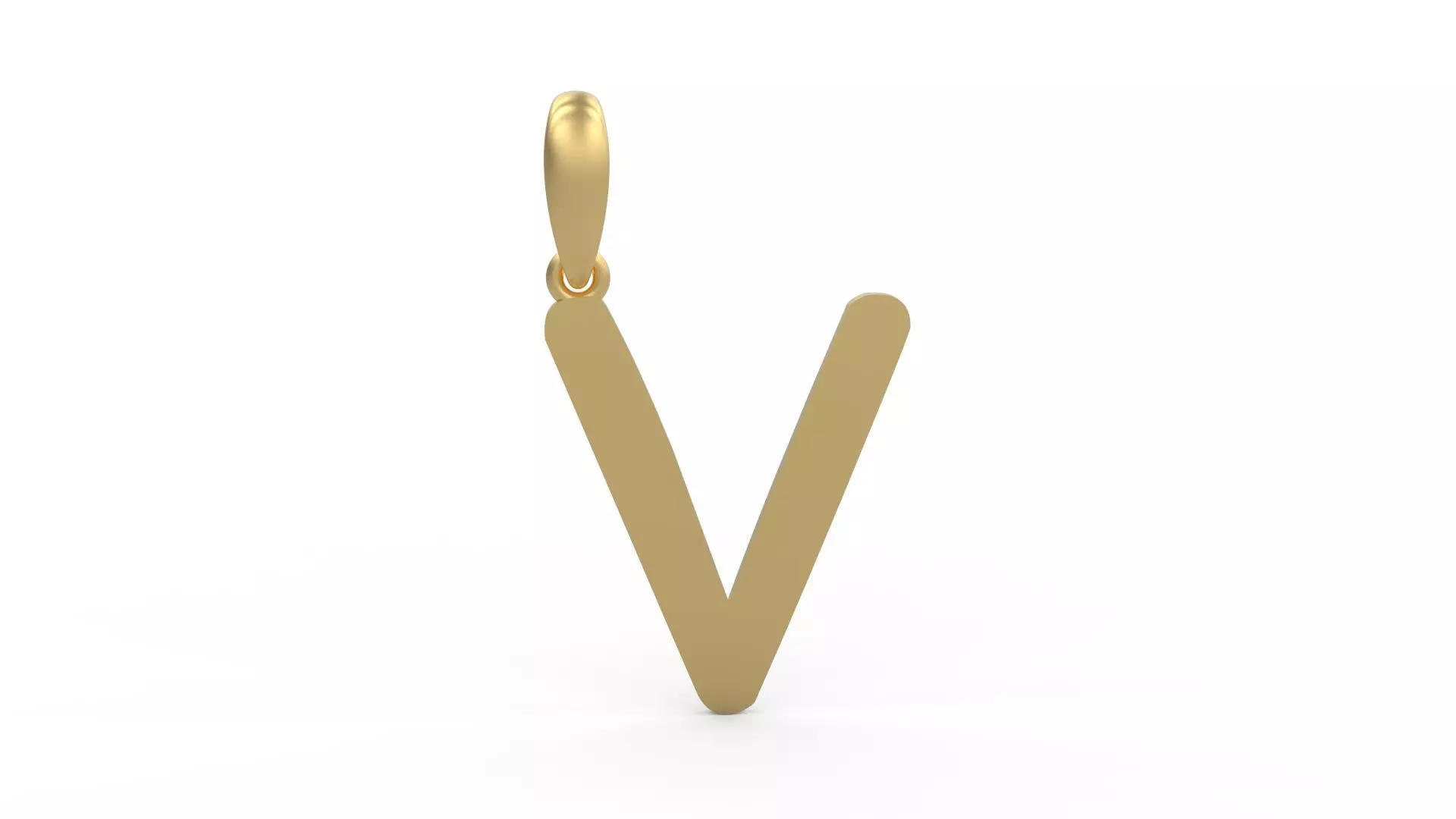 Initial Letters Pendant Transistor V 3D print model_0