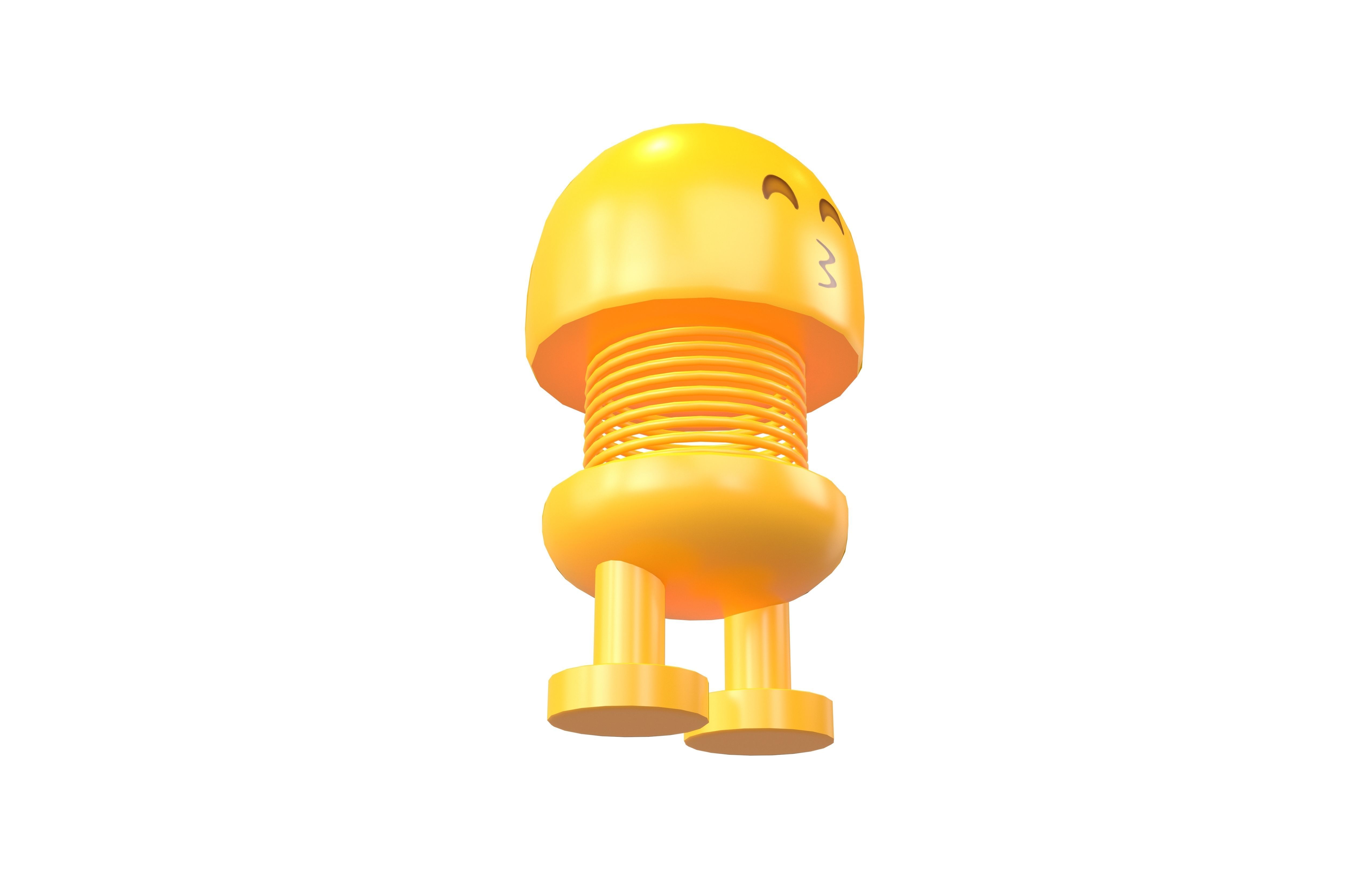 Car Spring Expression Toys Kissing Face v1 001 Low-poly 3D model_3