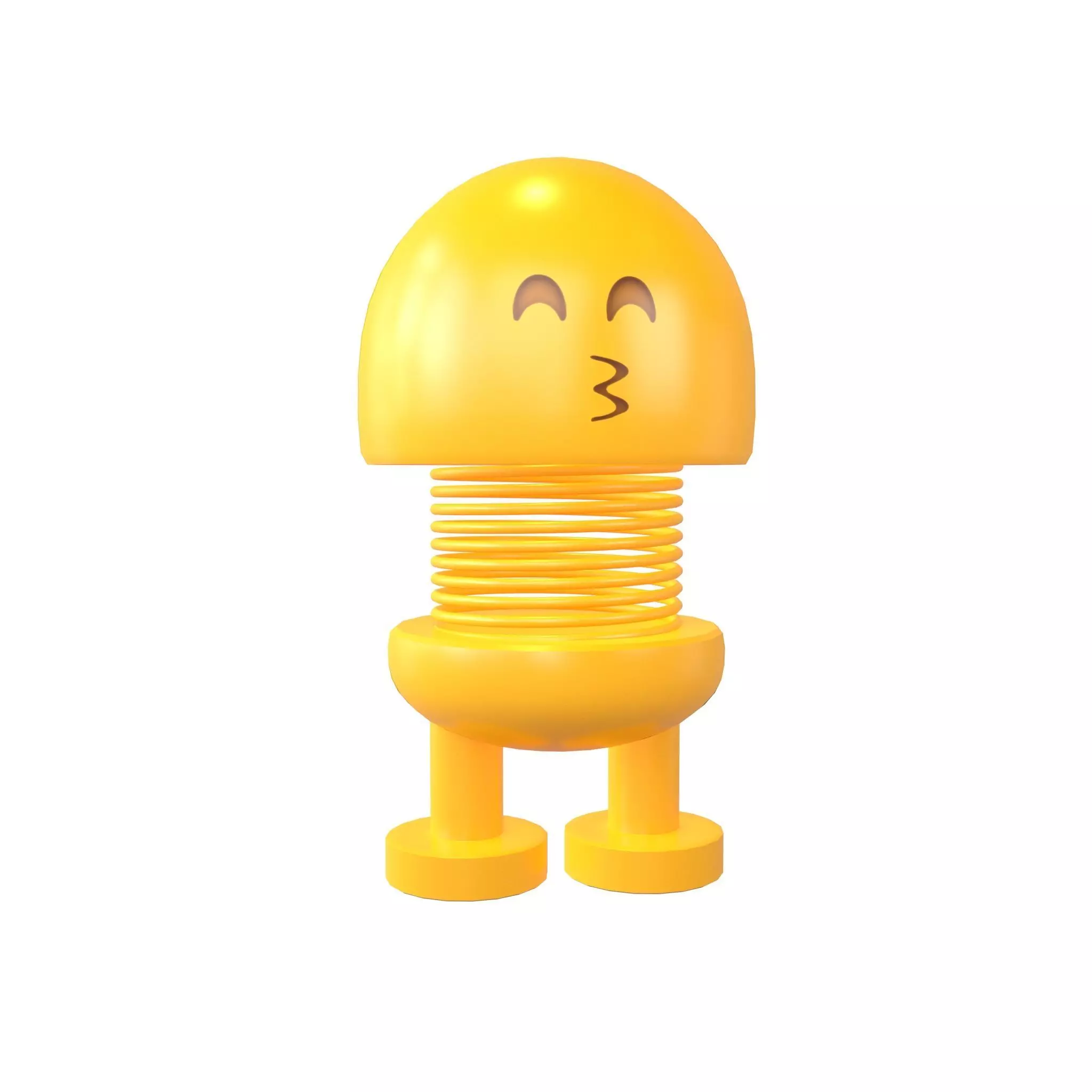 Car Spring Expression Toys Kissing Face v1 001 Low-poly 3D model_0