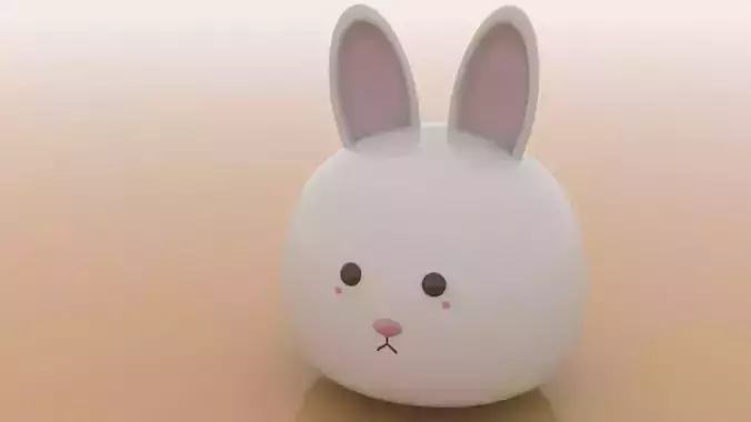 Little Bunny Low-poly 3D model
