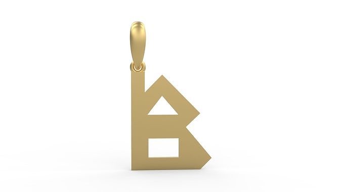Initial Letters Pendant Iron Maiden B 3D print model