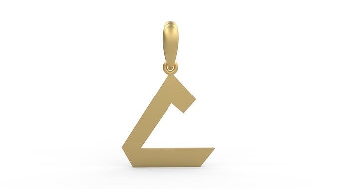 Initial Letters Pendant Iron Maiden C 3D print model