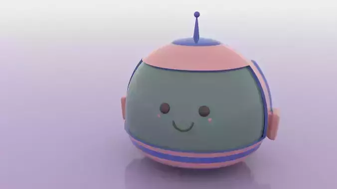 Cute little alien Low-poly 3D model