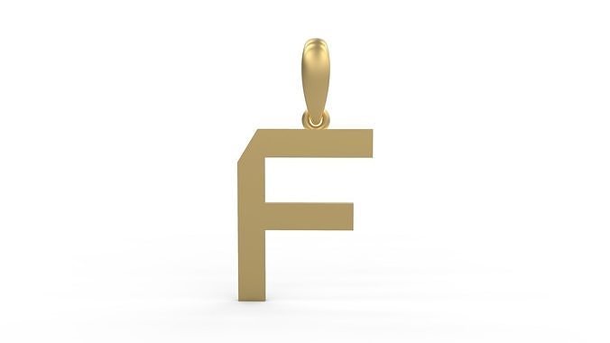 Initial Letters Pendant Iron Maiden F 3D print model