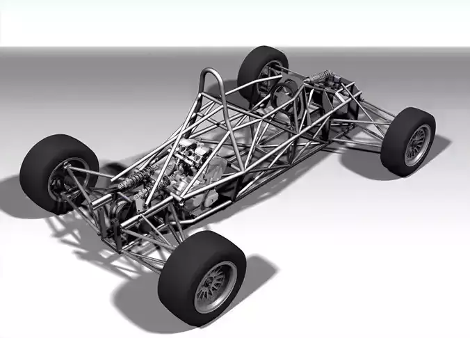 formula car frame 3D model