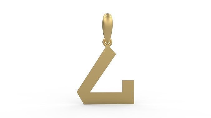 Initial Letters Pendant Iron Maiden G 3D print model