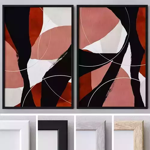 Set of large wall paintings 524