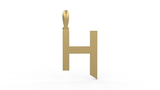 Initial Letters Pendant Iron Maiden H 3D print model