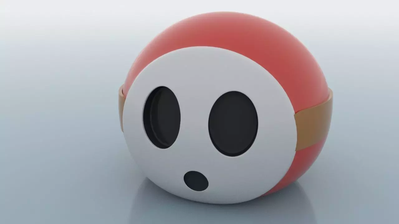 Cute little ghost Low-poly 3D model_0