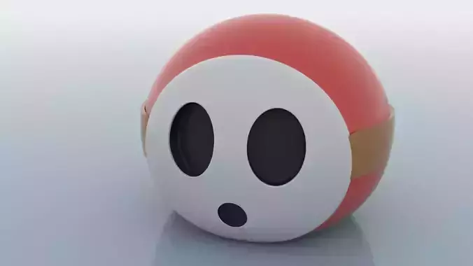 Cute little ghost Low-poly 3D model
