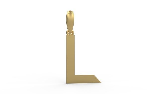 Initial Letters Pendant Iron Maiden L 3D print model