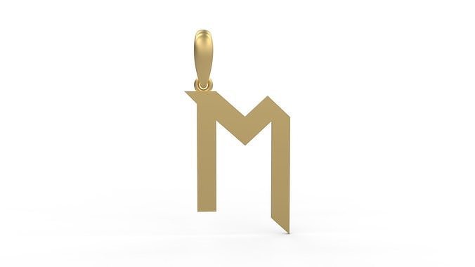 Initial Letters Pendant Iron Maiden M 3D print model