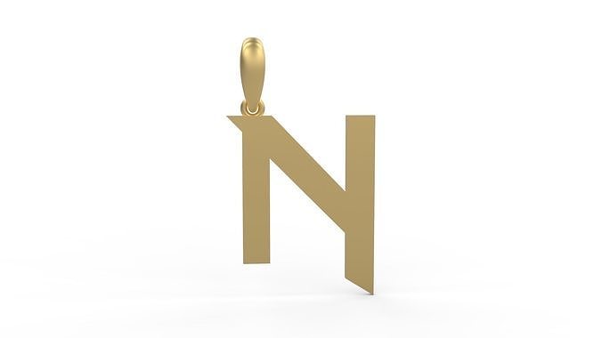 Initial Letters Pendant Iron Maiden N 3D print model