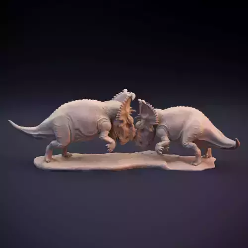 Pachyrhinosaurus fighting intended for 3D printing