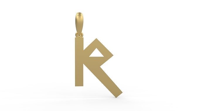 Initial Letters Pendant Iron Maiden R 3D print model