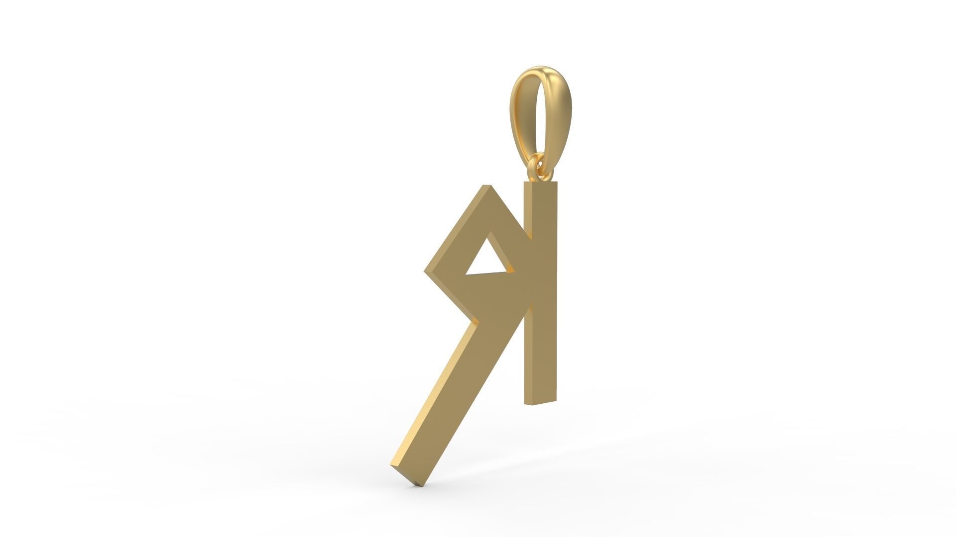 Initial Letters Pendant Iron Maiden R 3D print model_3